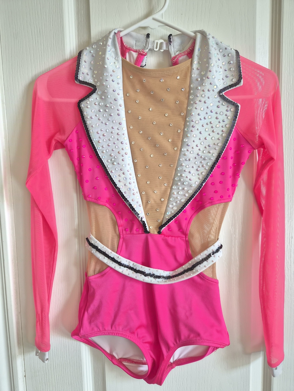 Hot Pink Suit Swarovski Crystal Kelle Dance Costume